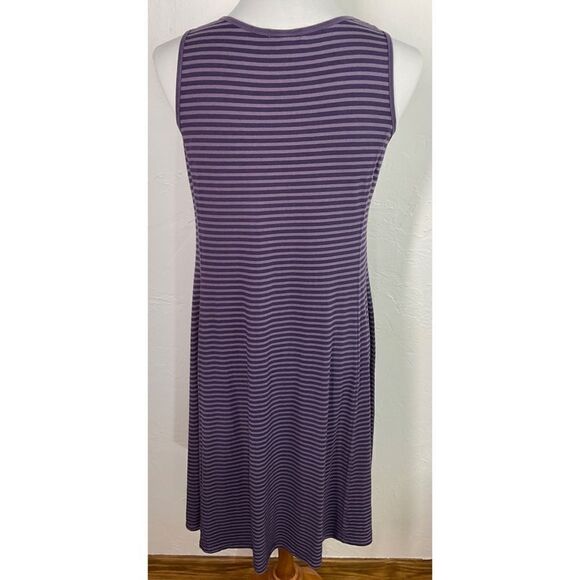 Heartstring Purple Striped Sleeveless Tent Dress Small - Picture 4 of 6